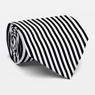 Black&white vertical stripes pattern tie