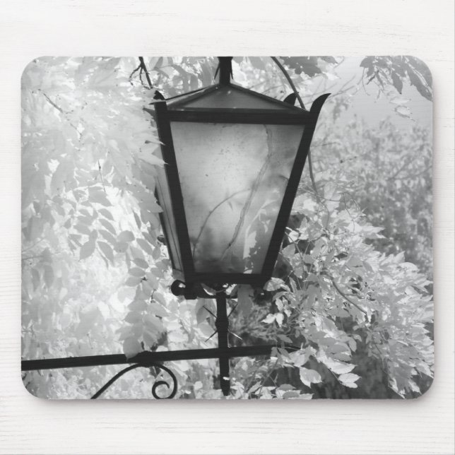 Black & White view of light fixture Mouse Pad (Front)