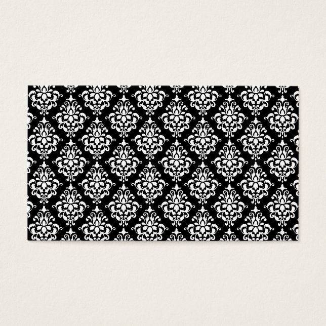 Black White Vintage Damask Pattern 1 (Front)