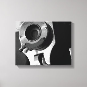 Black & White Vintage Film Camera Lens 11x14 Canvas Print