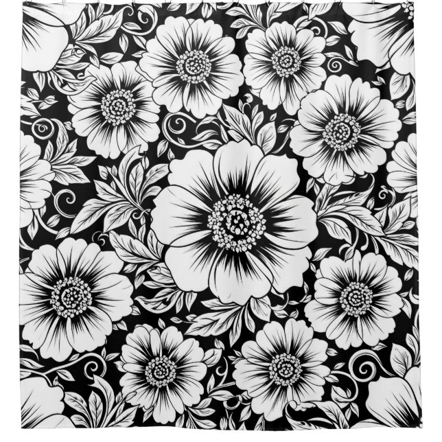 Black White Vintage Floral Seamless Pattern (2) (Front)