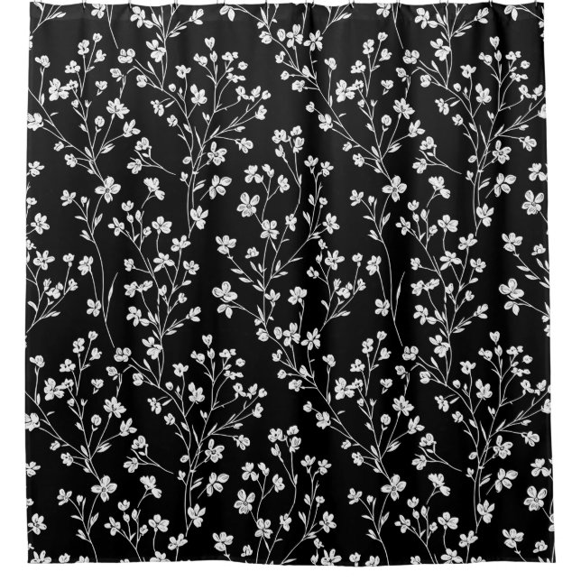 Black White Vintage Floral Seamless Pattern (4) (Front)
