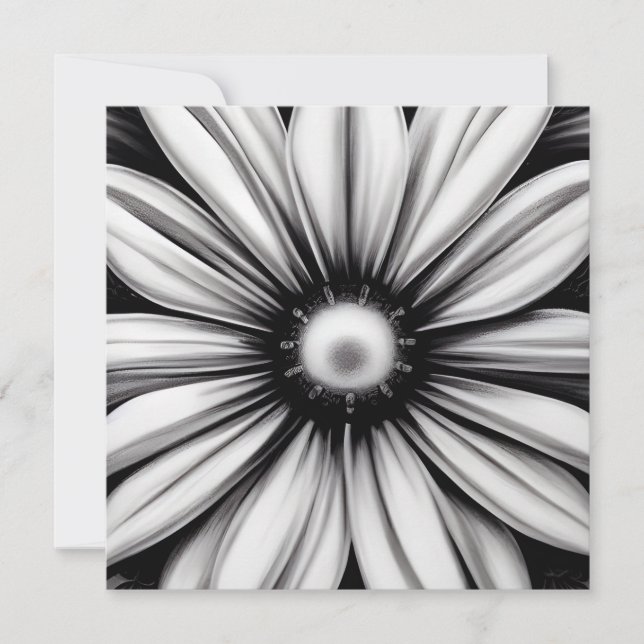 Black & White Vintage Flower (Front)