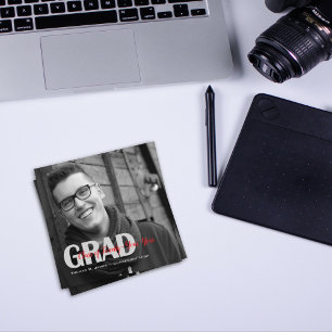 Black White w/ Colour "Class Of" Grad Photo Card