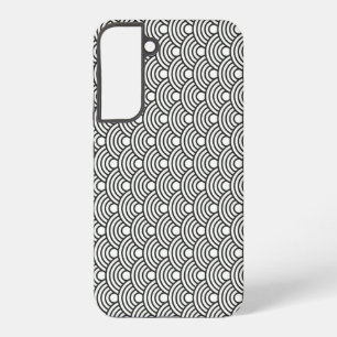 "Black & White Wave Pattern Phone Cas Samsung / Samsung Galaxy Case