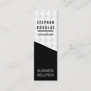Black   White Weave Mini Business Card