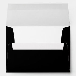 Black White Wedding Elegant Simple Modern Envelope