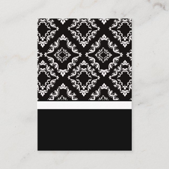 Black & White Wedding Invitation Card Inserts (Front)