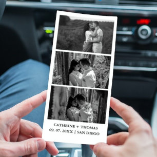 Black & White Wedding Photobooth overlay Card