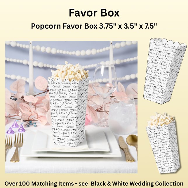 Black White, Wedding Suite Favor Box (Creator Uploaded)