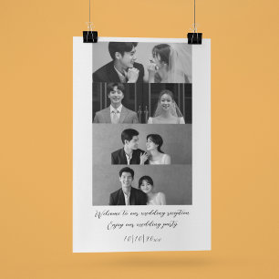 Black & White Welcome To Our Wedding Minimalist Poster