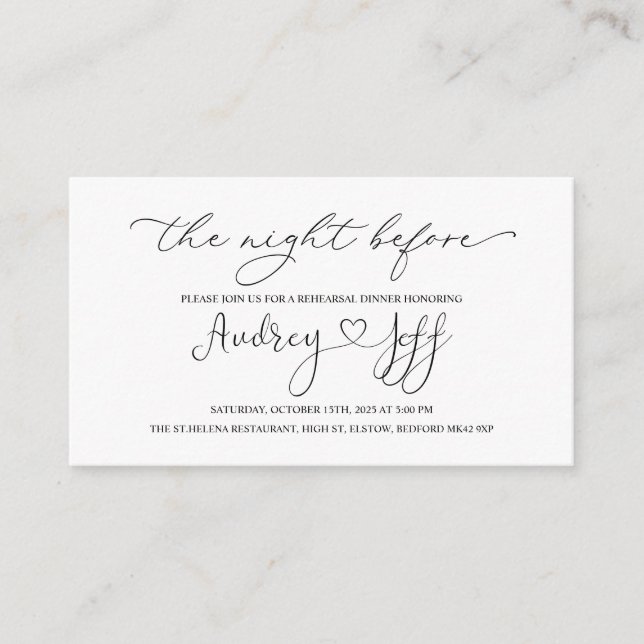 Black White Welcome to the Night Before Enclosure  (Front)