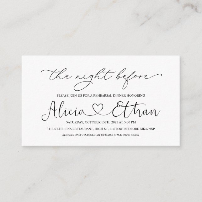 Black White Welcome to the Night Before Enclosure  (Front)