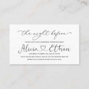 Black White Welcome to the Night Before Enclosure  Card