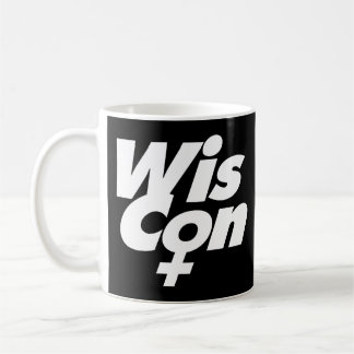 Black & white WisCon Logo mug