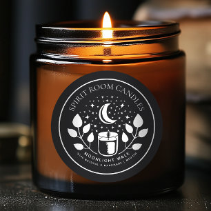 Black & White Witchy Apothecary Candle Label