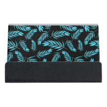 BLACK & WHITE WITH AQUA LEAVES