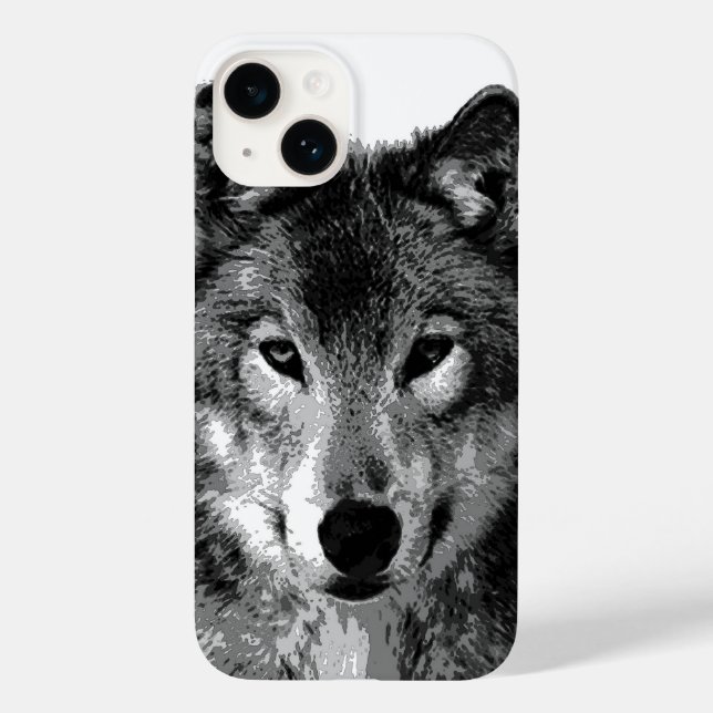 Black & White Wolf Eyes Case-Mate iPhone Case (Back)