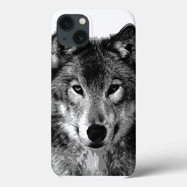 Black & White Wolf Eyes Case-Mate iPhone Case (Back)