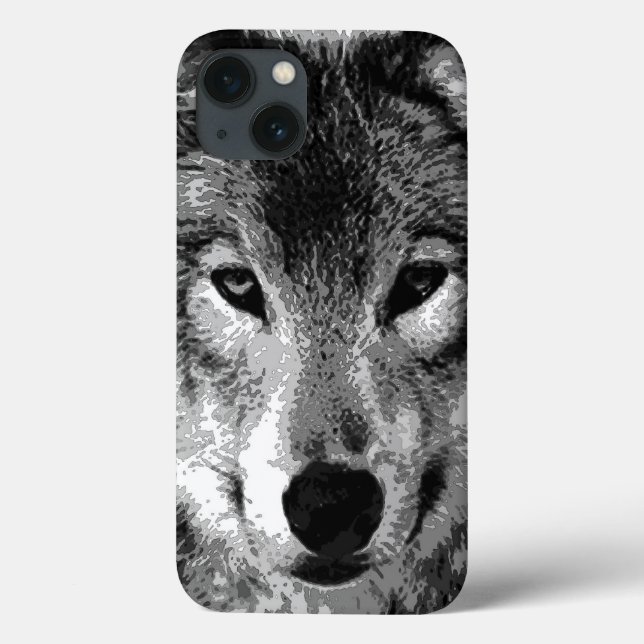 Black & White Wolf Eyes Case-Mate iPhone Case (Back)