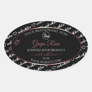 Black White Word Cloud Burgundy Product Label Logo