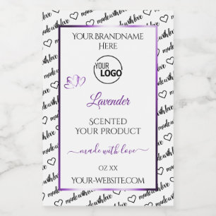 Black White Word Cloud Purple Product Labels Logo