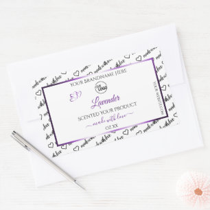 Black White Word Cloud Purple Product Labels Logo