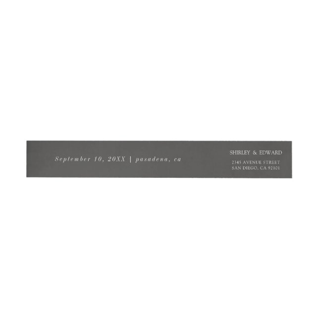Black & White Wraparound Return Address Label (Individual)