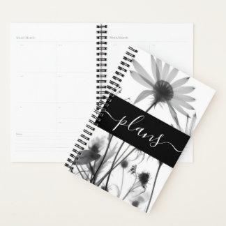 Black & White X-Ray Flowers Wedding Plans Planner