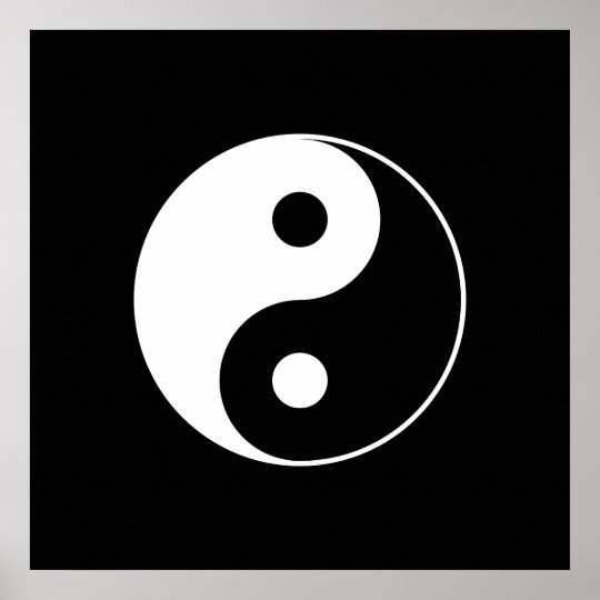 Black & White Yin Yang Poster | Zazzle.ca