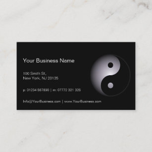 Black White Yin Yang Professional - Business Card