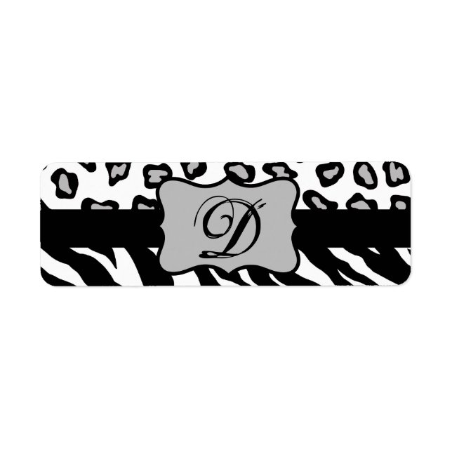 Black & White Zebra & Cheeta Skin Personalized (Front)