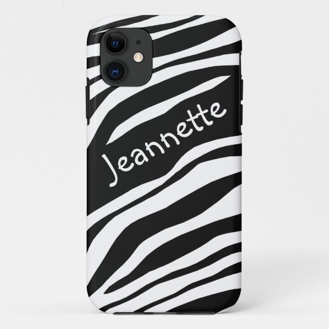 Black & White Zebra Imprimer iPhone 5 Coque (Dos)
