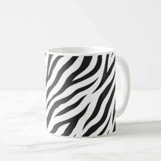 Black & White Zebra Print Classic Animal Pattern M Coffee Mug