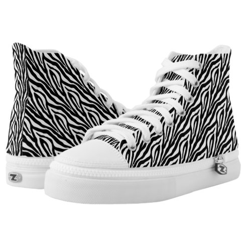 black and white zebra print shoes