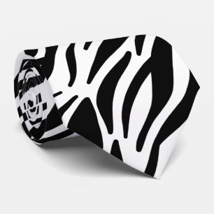 Black White Zebra Stripes Elegant Patterns Cool Tie