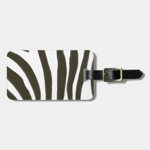 Black White Zebra Stripes Personalized Luggage Tag