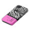 Black & White Zebra stripes with hot pink