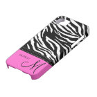 Black & White Zebra stripes with hot pink