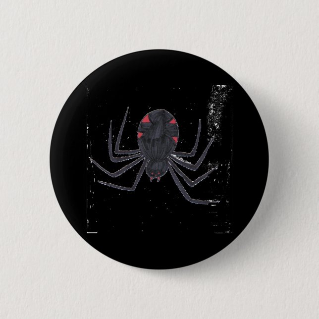 Black Widow 2 Inch Round Button (Front)