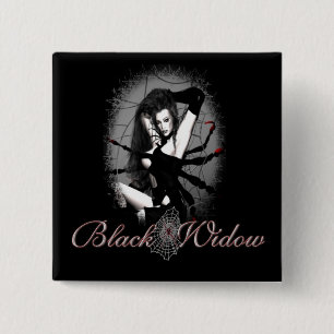 Black Widow 2 Inch Square Button