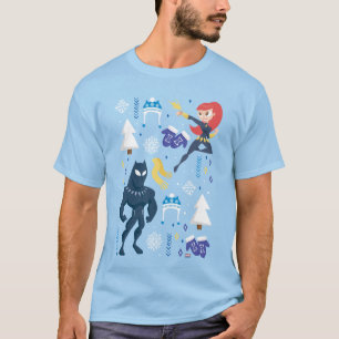 Black Widow & Black Panther Winter Graphic T-Shirt