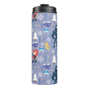 Black Widow & Black Panther Winter Pattern Thermal Tumbler