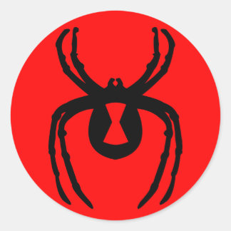 Black Widow Classic Round Sticker