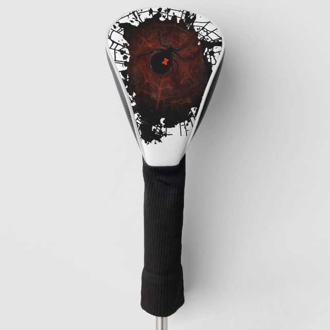Black Widow Golf Head Cover (Front)
