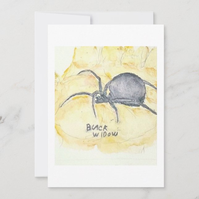 Black Widow Greeting Card (Front)