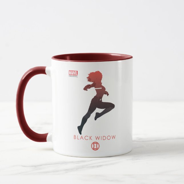 Black Widow Heroic Silhouette Mug (Left)