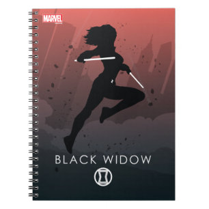 Black Widow Heroic Silhouette Notebook