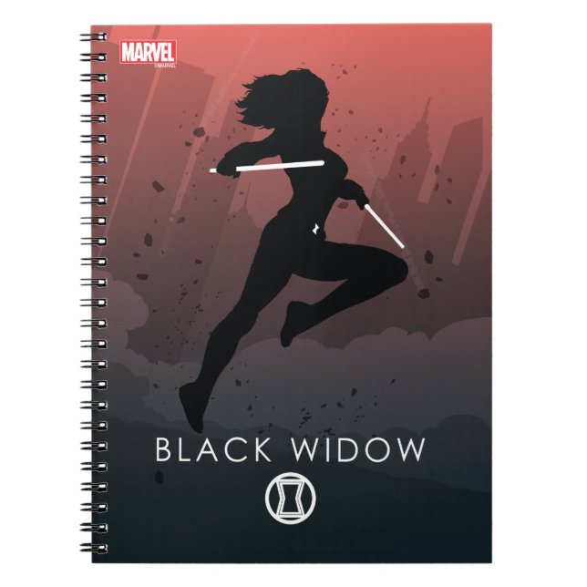 Black Widow Heroic Silhouette Notebook (Front)