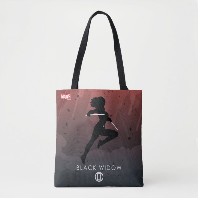 Black Widow Heroic Silhouette Tote Bag (Front)
